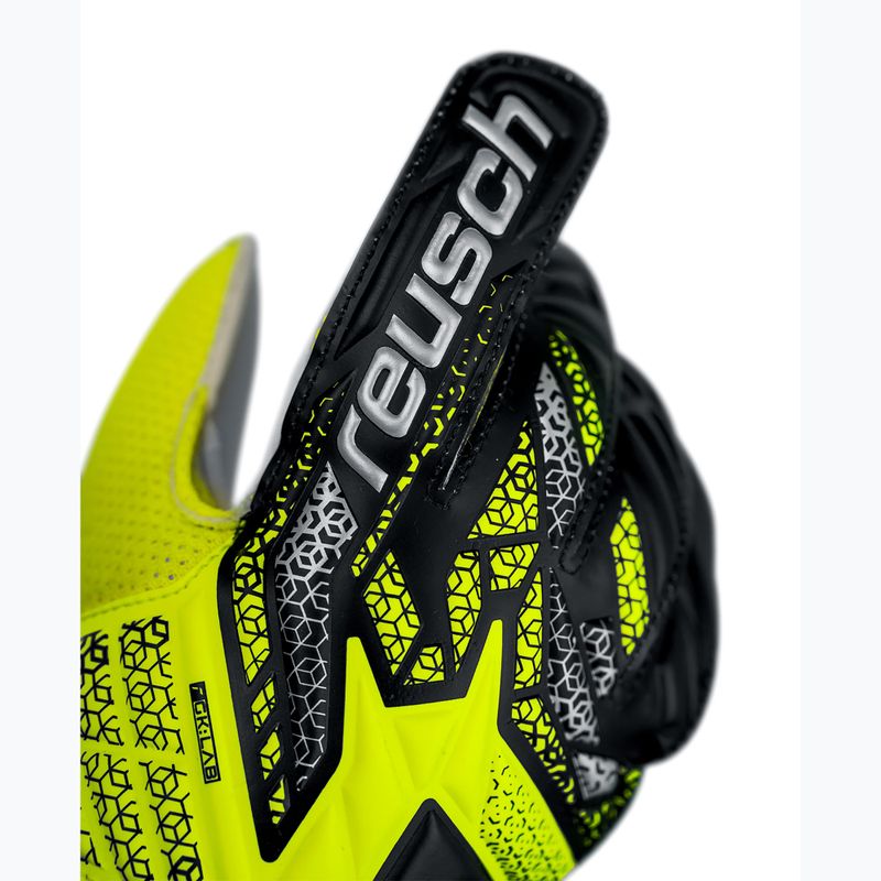 Mănuși de portar pentru copii  Reusch Attrakt Solid Junior safety yellow/silver 5