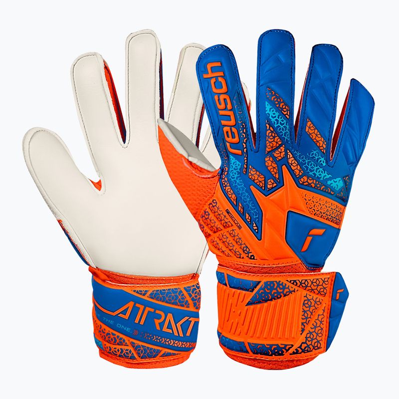 Mănuși de portar pentru copii  Reusch Attrakt Solid Junior shocking orange/blue