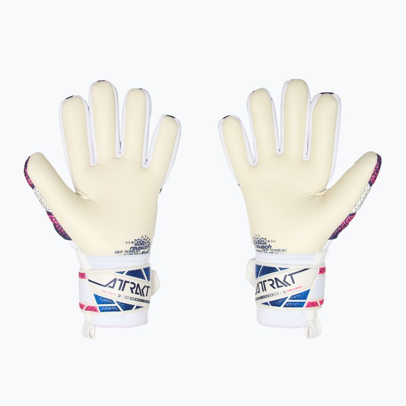 Mănuși de portar pentru copii  Reusch Attrakt RE:GRIP NC Junior blue/pink/white 3
