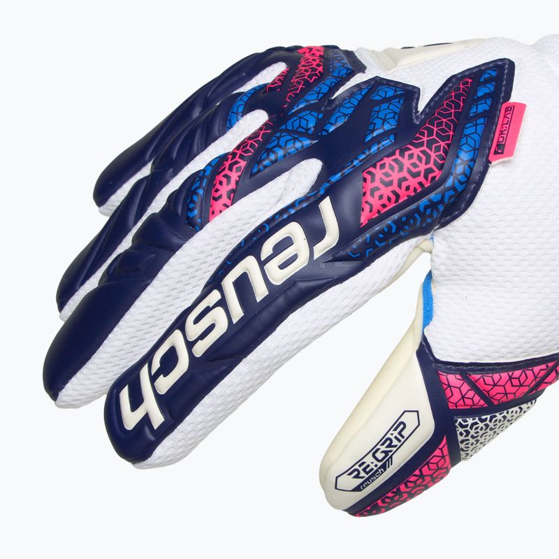 Mănuși de portar pentru copii  Reusch Attrakt RE:GRIP NC Junior blue/pink/white 4