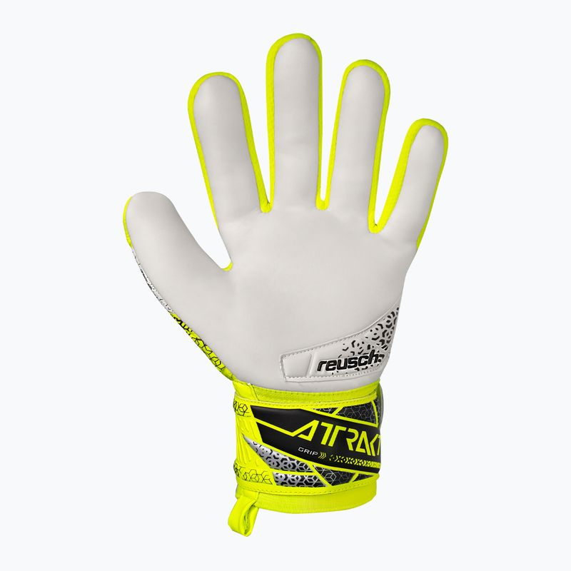 Mănuși de portar pentru copii Reusch Attrakt Grip Junior safety yellow/silver 3