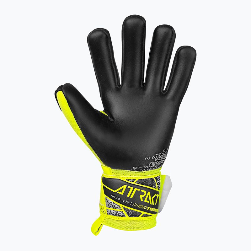 Mănuși de portar pentru copii Reusch Attrakt Gold X NC Junior safety yellow/silver/black 3