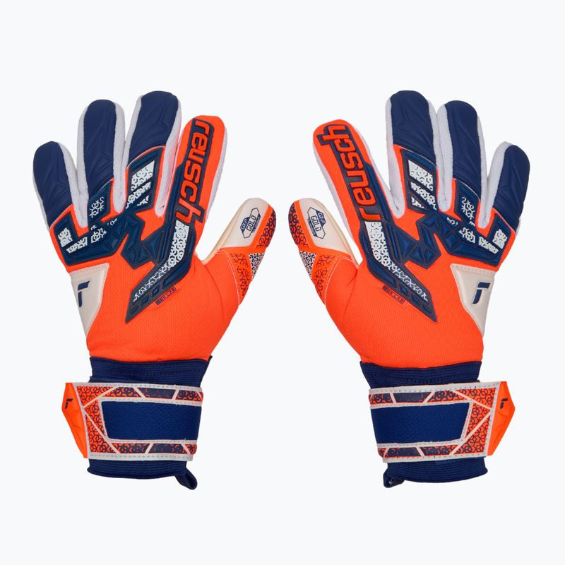 Mănuși de portar Reusch Attrakt Freegel Gold NC shocking orange/energize blue shocking orange/energize blue 2
