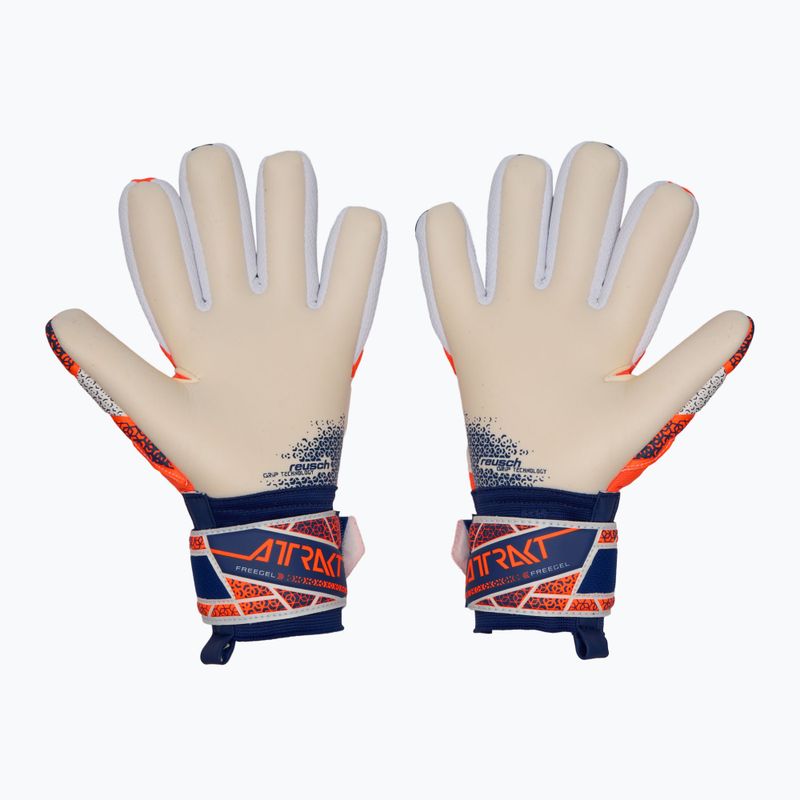 Mănuși de portar Reusch Attrakt Freegel Gold NC shocking orange/energize blue shocking orange/energize blue 3