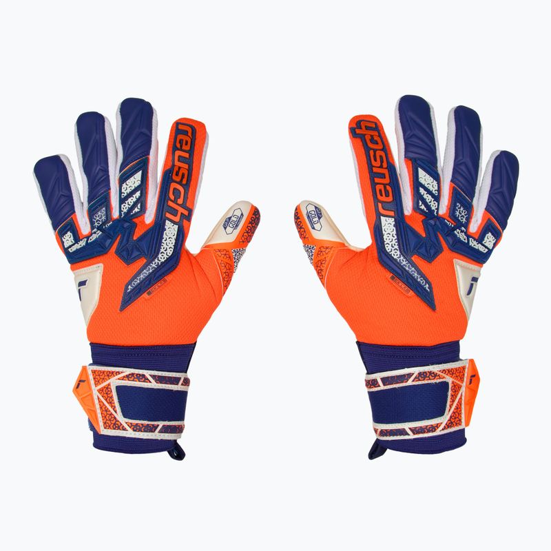 Reusch Attrakt Freegel Gold NC Junior portocaliu/albastru mănuși de portar pentru copii 2