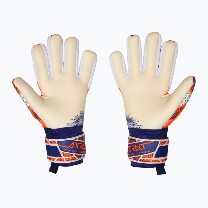 Reusch Attrakt Freegel Gold NC Junior portocaliu/albastru mănuși de portar pentru copii 3