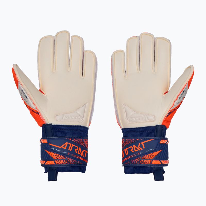 Mănuși de portar Reusch Attrakt Silver Junior shocking orange/energize blue 3
