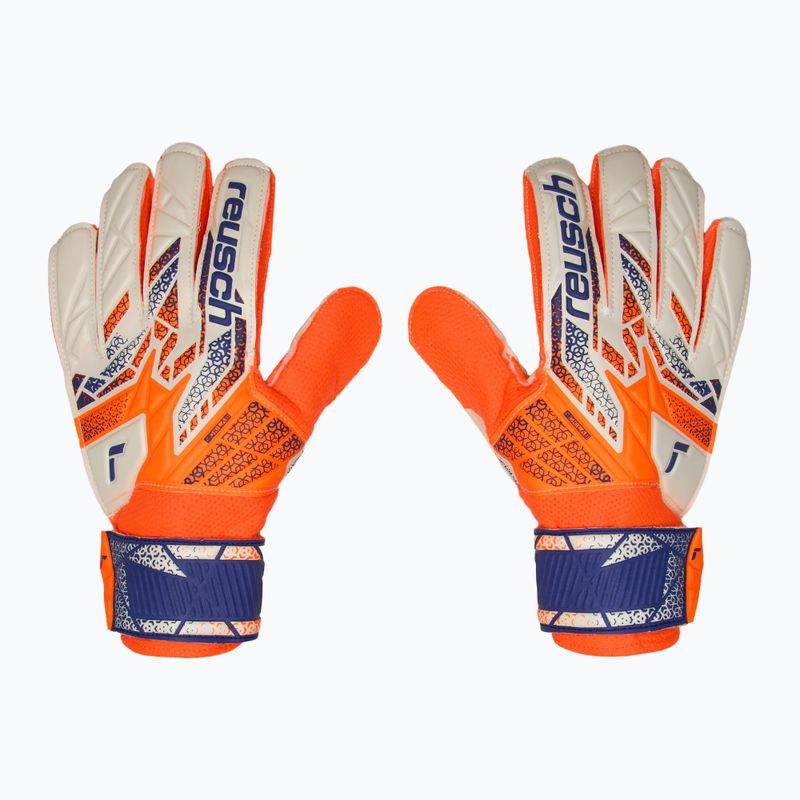Mănuși de portar pentru copii  Reusch Attrakt Solid Junior shocking orange/energize blue 2
