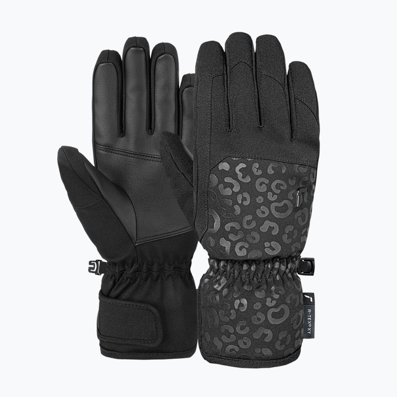 Mănuși de schi damă Reusch Keira R-Tex XT black/black leopard 2
