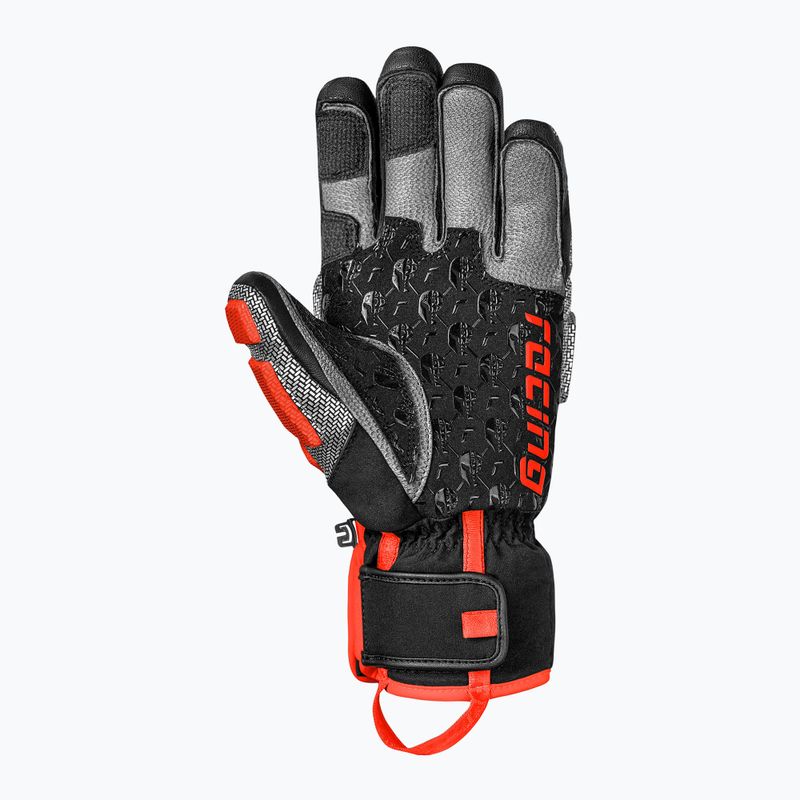 Mănuși de schi pentru bărbați Reusch Worldcup Warrior GS black/silver/fluo red 4