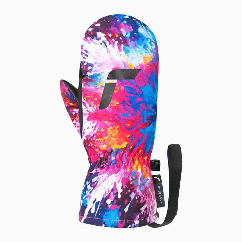 Mănuși de schi pentru copii Reusch Carter R-Tex XT Junior mănuși tip mufă black/multicolor snowflake 3