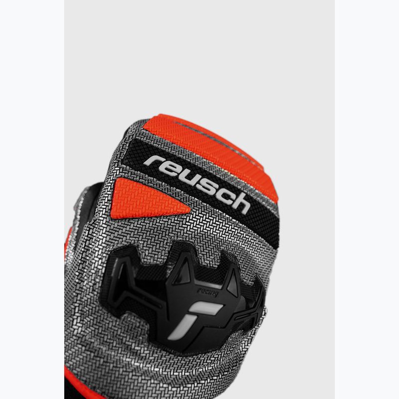Mănuși de schi Reusch Worldcup Warrior GS Mitten black/silver/fluo red 4
