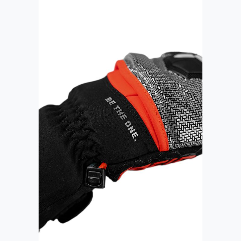 Mănuși de schi Reusch Worldcup Warrior GS Mitten black/silver/fluo red 6