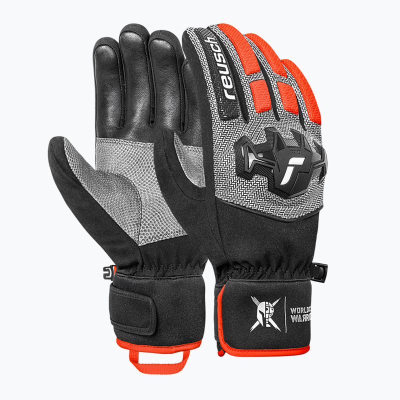 Mănuși de schi pentru bărbați Reusch Worldcup Warrior R-Tex XT black/silver/fluo red 2