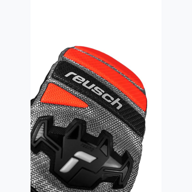 Mănuși de schi Reusch Worldcup Warrior R-Tex XT Mitten black/silver/fluo red 4