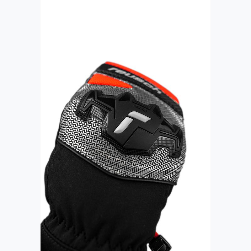 Mănuși de schi Reusch Worldcup Warrior R-Tex XT Mitten black/silver/fluo red 5