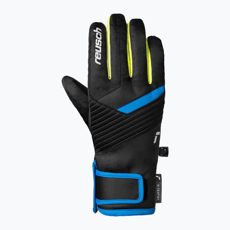 Mănuși de schi pentru copii Reusch Dan R-Tex XT Junior black/brilliant blue/safety yellow 3