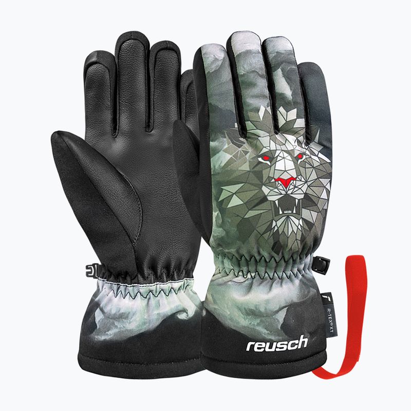Mănuși de schi pentru copii Reusch Carter R-Tex XT blck/silver/fluo red