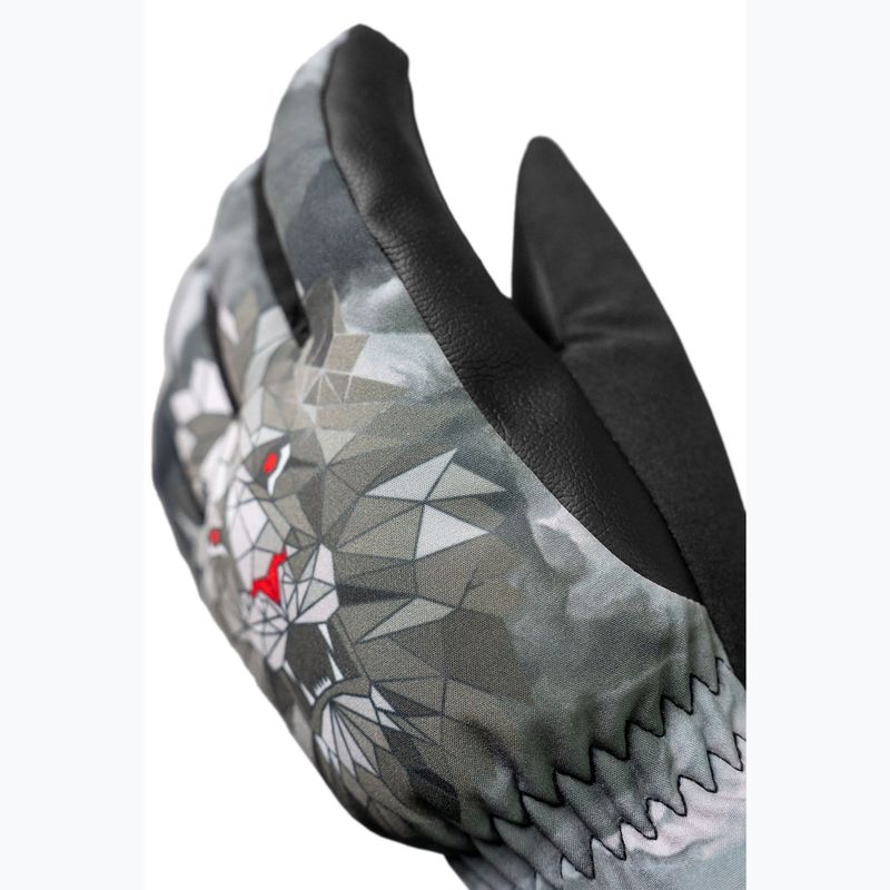 Mănuși de schi pentru copii Reusch Carter R-Tex XT blck/silver/fluo red 4