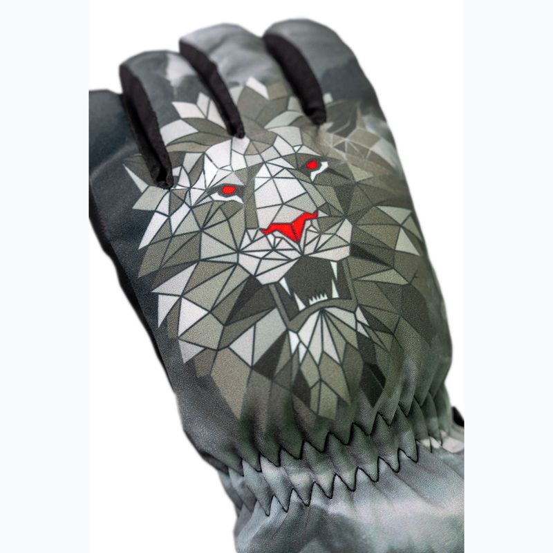 Mănuși de schi pentru copii Reusch Carter R-Tex XT blck/silver/fluo red 5