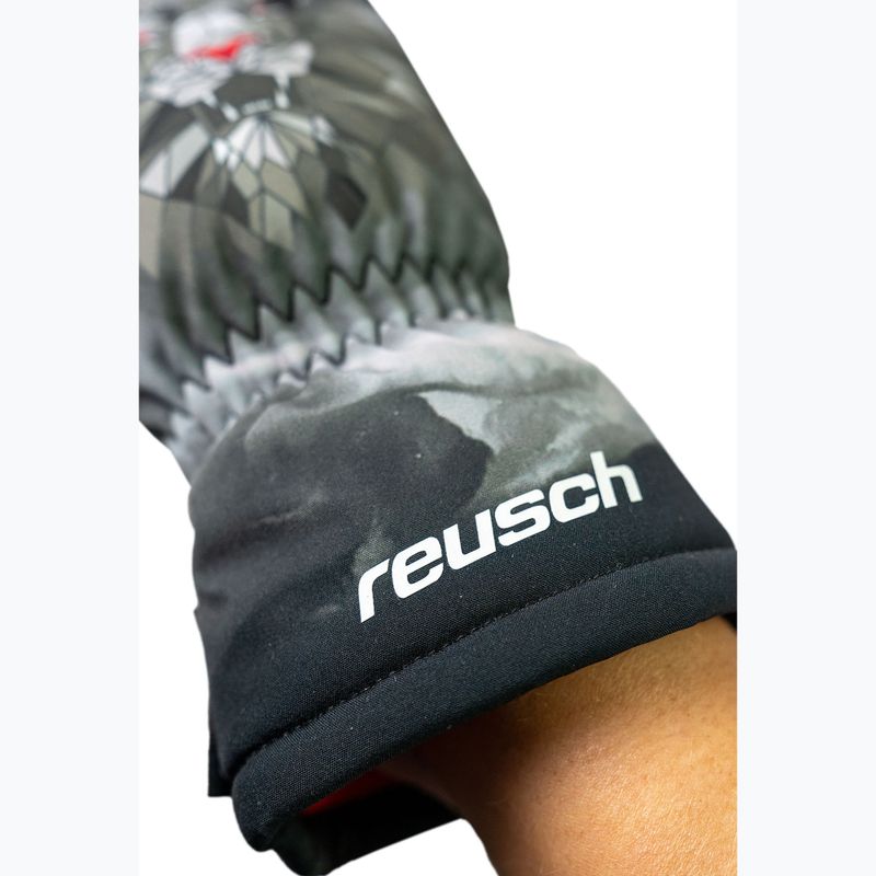 Mănuși de schi pentru copii Reusch Carter R-Tex XT blck/silver/fluo red 6