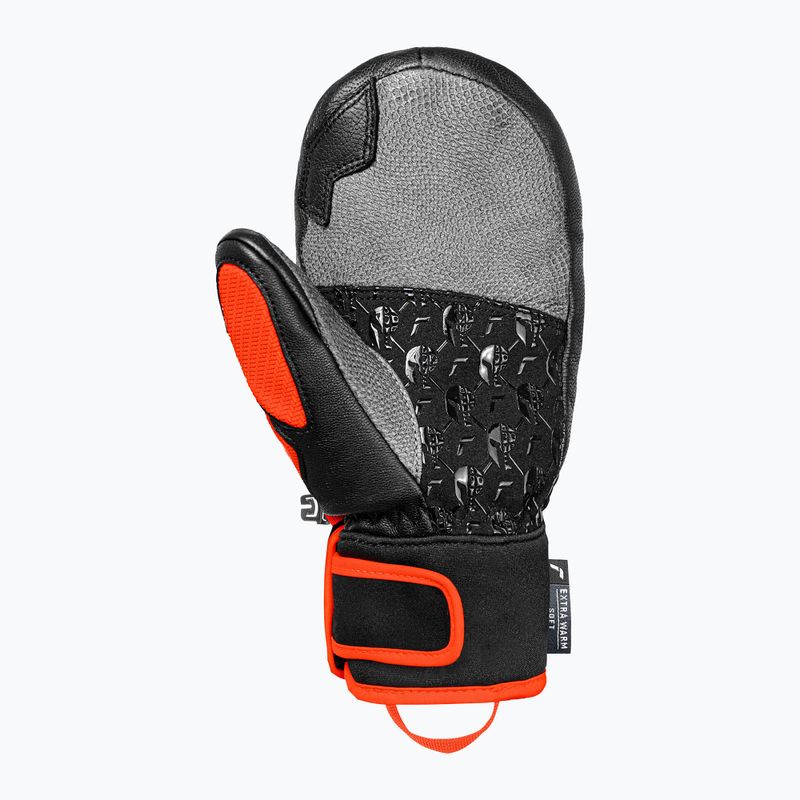 Mănuși de schi pentru copii Reusch Worldcup Warrior GS Mitten black/silver/fluo red 3