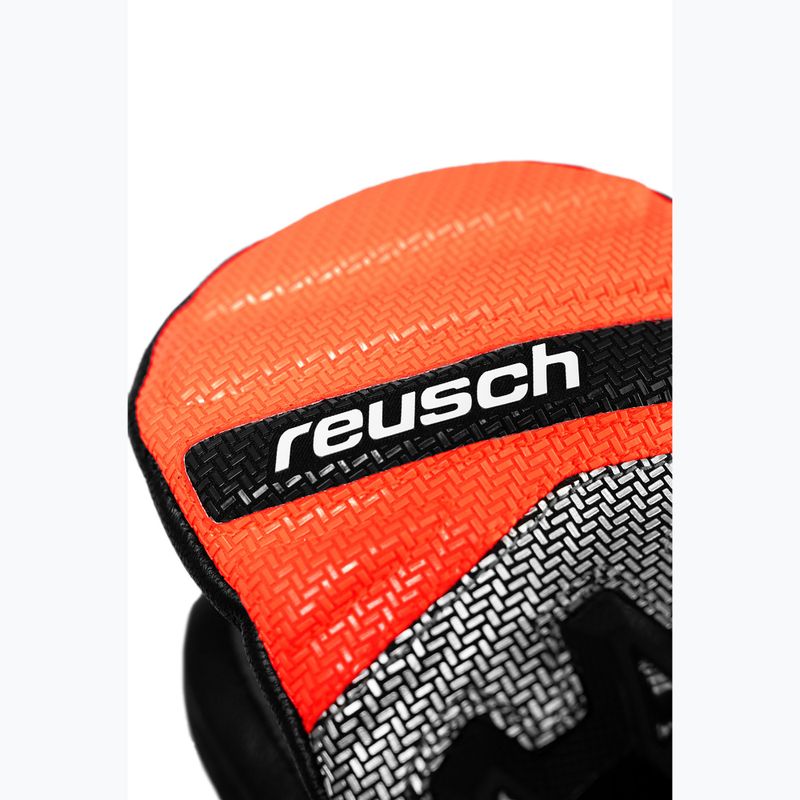 Mănuși de schi pentru copii Reusch Worldcup Warrior GS Mitten black/silver/fluo red 4