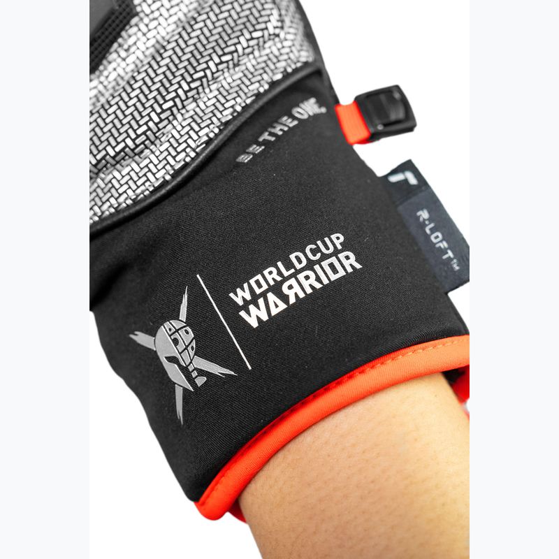Mănuși de schi pentru copii Reusch Worldcup Warrior GS Mitten black/silver/fluo red 7