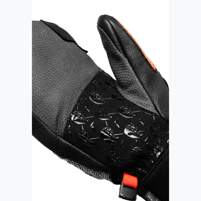 Mănuși de schi pentru copii Reusch Worldcup Warrior GS Mitten black/silver/fluo red 8