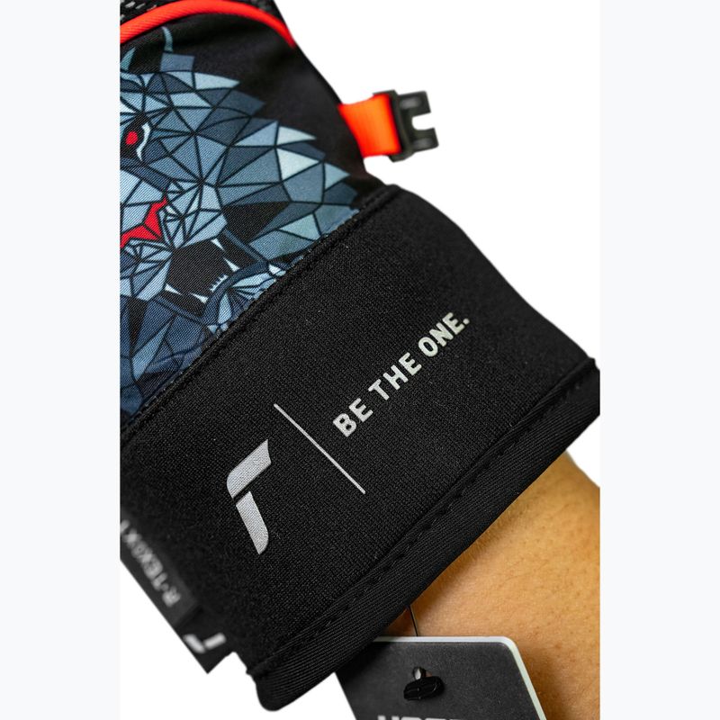 Mănuși de schi pentru copii Reusch Warrior R-Tex XT Junior black/silver/fluorescent red 8