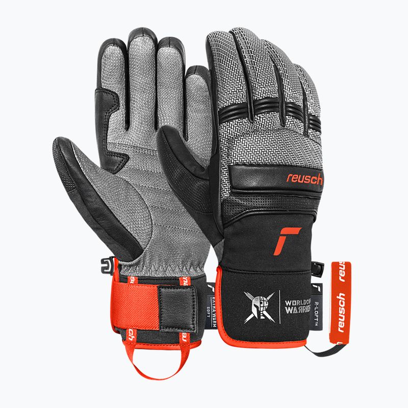 Mănuși de schi pentru bărbați Reusch Alpine Master black/silver/fluo red 2
