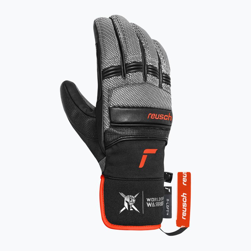 Mănuși de schi pentru bărbați Reusch Alpine Master black/silver/fluo red 3