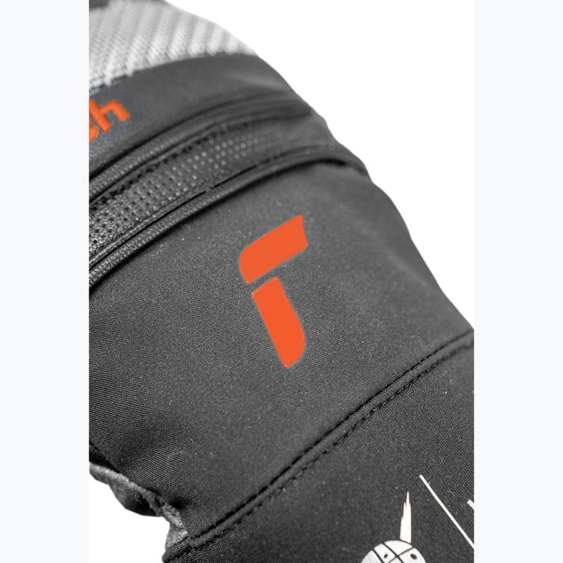 Mănuși de schi pentru bărbați Reusch Alpine Master black/silver/fluo red 6