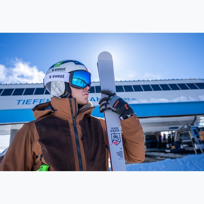 Mănuși de schi pentru bărbați Reusch Alpine Master black/silver/fluo red 10