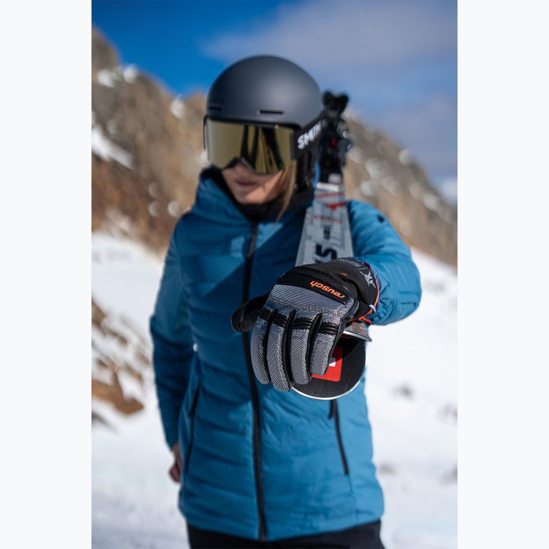 Mănuși de schi pentru bărbați Reusch Alpine Master black/silver/fluo red 13