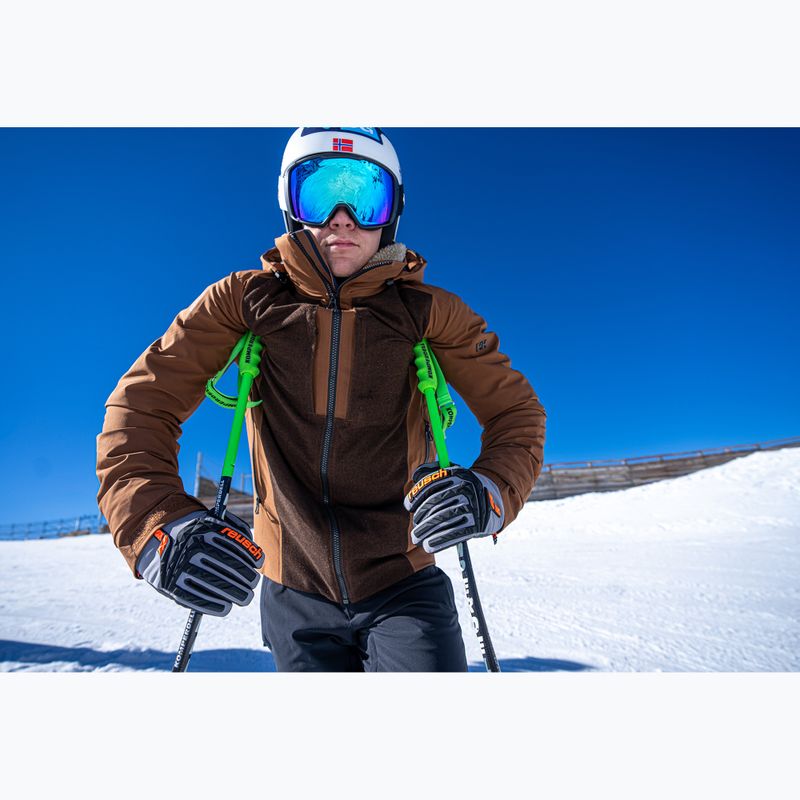 Mănuși de schi pentru bărbați Reusch Ultra steel grey / black / shoc 12