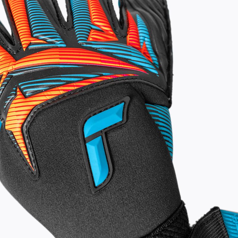 Mănuși de portar Reusch Attrakt Aqua Evolution black/shocking orange/aqua blue 5