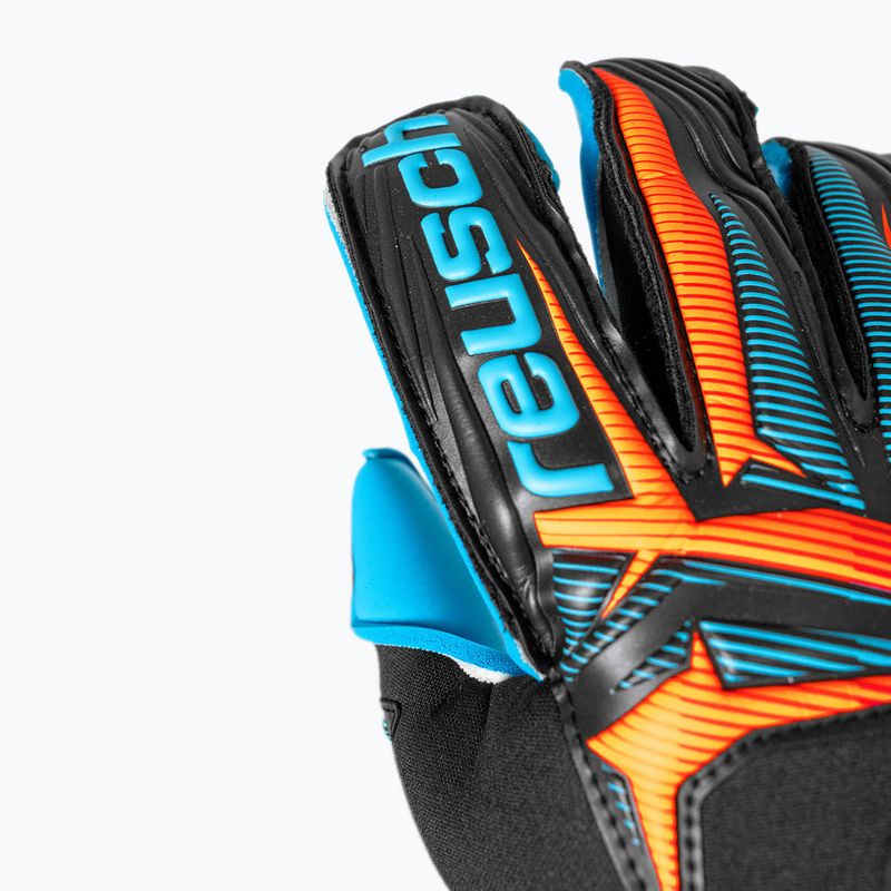 Mănuși de portar Reusch Attrakt Aqua Evolution black/shocking orange/aqua blue 6