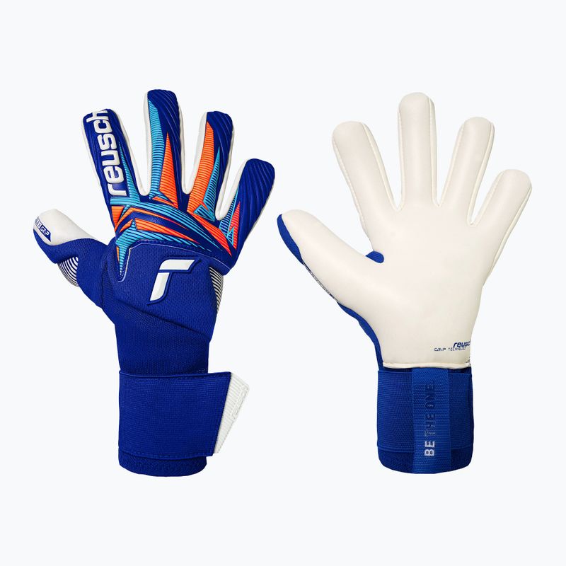 Mănuși de portar Reusch Attrakt Gold X NC Gravity sharp blue/white/shocking orange
