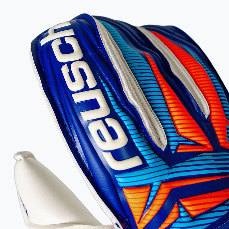 Mănuși de portar Reusch Attrakt Gold X Roll Finger sharp blue/white/shocking orange 5
