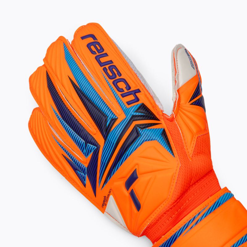 Mănuși de portar pentru copii Reusch Attrakt Advance Junior shocking orange/blue 4