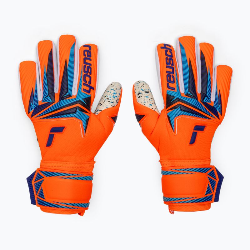 Mănuși de portar Reusch Attrakt Fusion NC shocking orange/blue 2