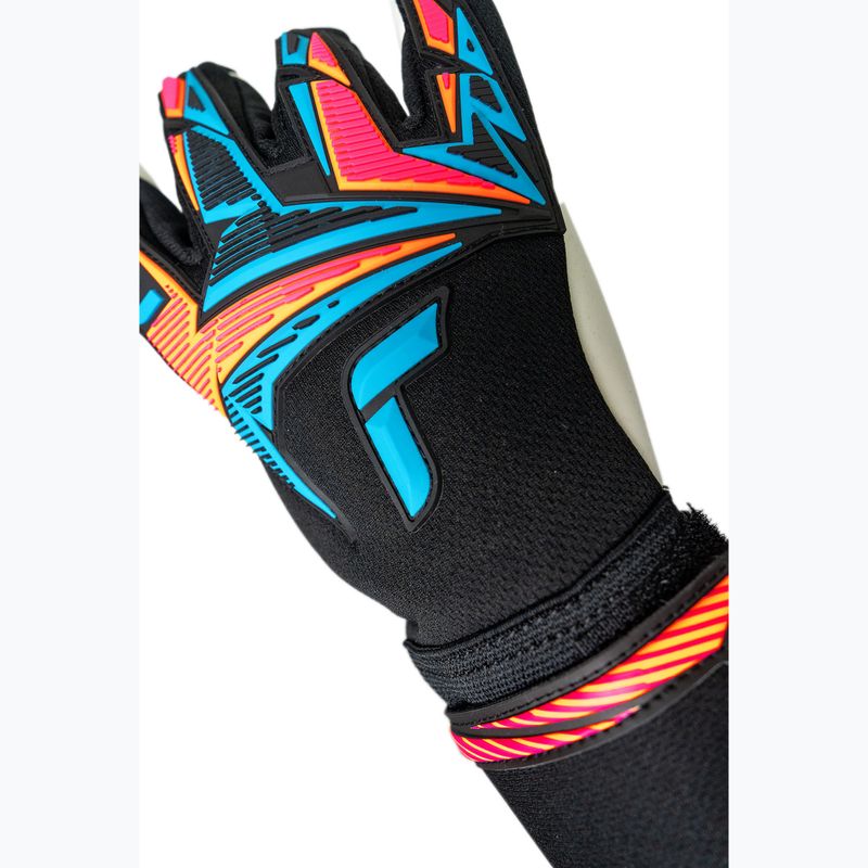 Mănuși de portar Reusch Attrakt Freegel Advance black/aqua blue/shocking orange 5