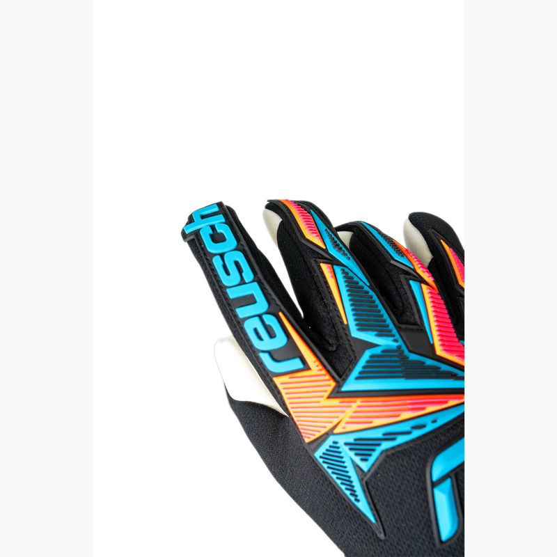 Mănuși de portar Reusch Attrakt Freegel Advance black/aqua blue/shocking orange 6