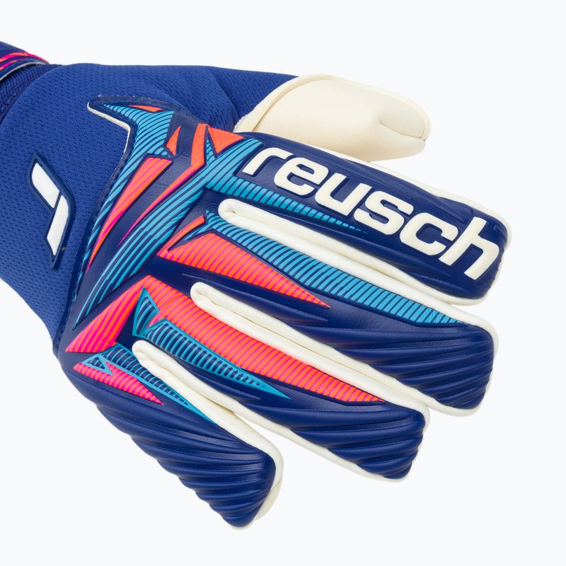 Mănuși de portar pentru copii Reusch Attrakt Gold X NC Junior sharp blue/white/shocking orange 4