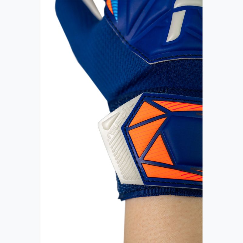 Mănuși de portar pentru copii Reusch Attrakt Starter Solid Junior sharp blue/white/shocking orange 8