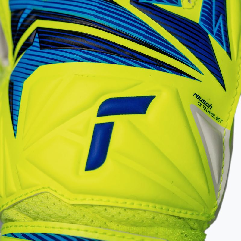 Mănuși de portar pentru copii Reusch Attrakt Solid Junior safety yellow/blue 5