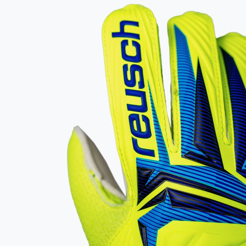 Mănuși de portar pentru copii Reusch Attrakt Solid Junior safety yellow/blue 7