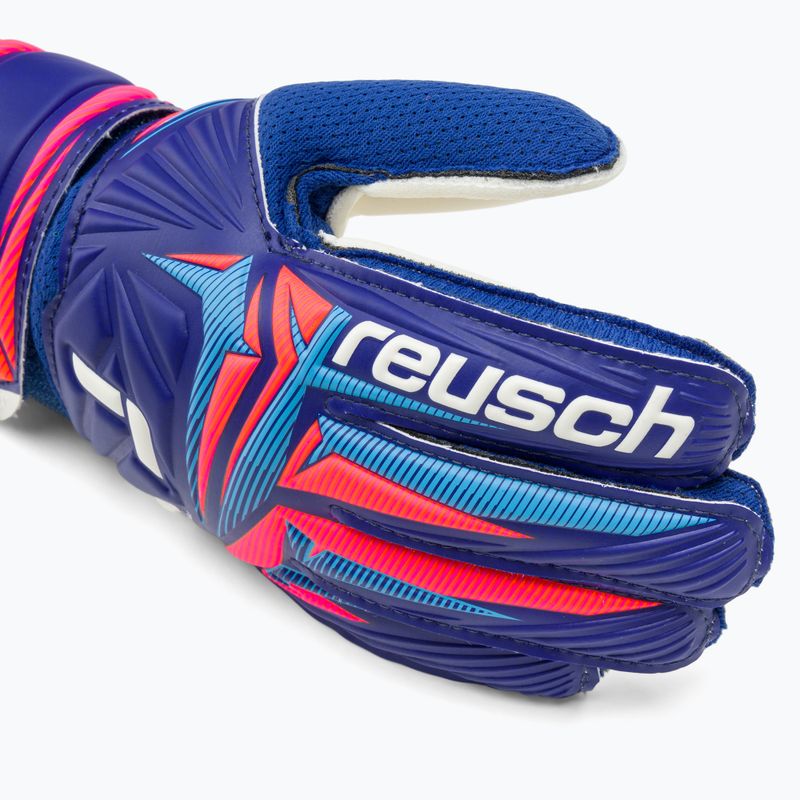 Mănuși de portar pentru copii Reusch Attrakt Solid Junior sharp blue/white/shocking orange 4