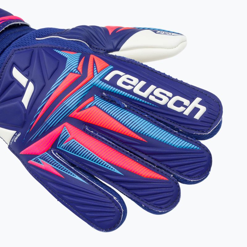 Mănuși de portar pentru copii Reusch Attrakt Grip Junior sharp blue/white/shocking orange 4